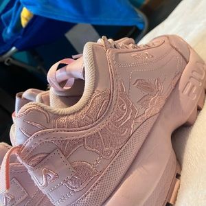 Pink Woman’s Embroidered Fila